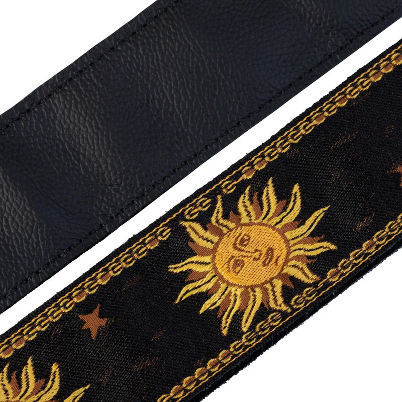 Levy's Leathers MPJG-SUN-BLK Polyester/Vinyl Guitar Strap, Black - Image 5